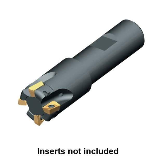 Kennametal - 14mm Cut Diam, 9.2mm Max Depth of Cut, 16mm Shank Diam, 75mm OAL, Indexable Square Shoulder End Mill - ADKT 1035.. Inserts, Weldon Shank, Series NGE-A - USA Tool & Supply