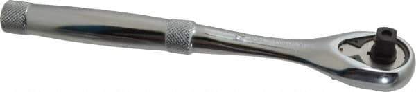 Proto - 3/8" Drive Pear Head Quick-Release Ratchet - Chrome Finish, 8-1/2" OAL, 45 Gear Teeth, Standard Head - USA Tool & Supply