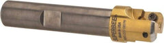 Superbee - 0.14 to 0.19 Inch Cutting Radius, 1 Inch Cutter Diameter, 2 Style EM15 Inserts, 3/4 Inch Shank Diameter, Indexable Convex Radius Cutter - 4.5 Inch Overall Length - USA Tool & Supply