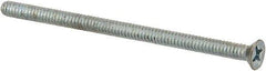 Value Collection - #6-32 UNC, 2-1/2" OAL Phillips Drive Machine Screw - Flat Head, Grade 2 Steel, Zinc-Plated Finish, Without Washer - USA Tool & Supply