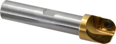 Superbee - 0.437, 1 Inch Cutter Diameter, 1 Style EM19 Insert, 3/4 Inch Shank Diameter, Indexable Convex Radius Cutter - 4.5 Inch Overall Length - USA Tool & Supply