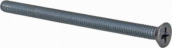 Value Collection - #8-32 UNC, 2-1/2" OAL Phillips Drive Machine Screw - Flat Head, Grade 2 Steel, Zinc-Plated Finish, Without Washer - USA Tool & Supply