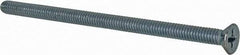 Value Collection - #8-32 UNC, 3" OAL Phillips Drive Machine Screw - Flat Head, Grade 2 Steel, Zinc-Plated Finish, Without Washer - USA Tool & Supply