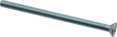 Value Collection - #10-24 UNC, 3" OAL Phillips Drive Machine Screw - Flat Head, Grade 2 Steel, Zinc-Plated Finish, Without Washer - USA Tool & Supply