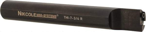 NIKCOLE MINI-SYSTEMS - Internal Thread, 1" Max Depth of Cut, 5-1/2" OAL, Right Hand Indexable Grooving Cutoff Toolholder - 3/4" Shank Width, GIE Insert Style, THI Toolholder Style, Series Mini-Systems - USA Tool & Supply