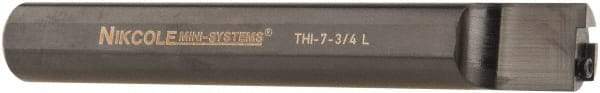 NIKCOLE MINI-SYSTEMS - Internal Thread, 1" Max Depth of Cut, 5-1/2" OAL, Left Hand Indexable Grooving Cutoff Toolholder - 3/4" Shank Width, THI Toolholder Style - USA Tool & Supply