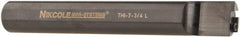 NIKCOLE MINI-SYSTEMS - Internal Thread, 1" Max Depth of Cut, 5-1/2" OAL, Left Hand Indexable Grooving Cutoff Toolholder - 3/4" Shank Width, THI Toolholder Style - USA Tool & Supply