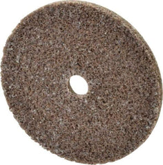 3M - 2" Diam, 1/8" Face Width, 1/4" Center Hole, Medium Grade, Aluminum Oxide Deburring Wheel - Unitized, Hard Density 7 Grade, 22,100 RPM - USA Tool & Supply