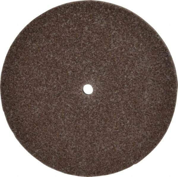 3M - 4" Diam, 1/4" Face Width, 1/4" Center Hole, Medium Grade, Aluminum Oxide Deburring Wheel - Unitized, Hard Density 7 Grade, 12,100 RPM - USA Tool & Supply
