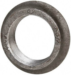 Made in USA - 2" Pipe, 3-1/2" Diam x 3/32" Thick, Tank Flange with Pilot - For Threaded Pipe, 2-5/8" Pilot Hole, 27/32" Overall Height, 2-7/8" Top Diam, Carbon Steel - USA Tool & Supply