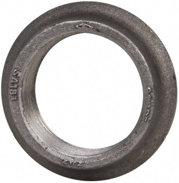 Made in USA - 2-1/2" Pipe, 4-1/16" Diam x 1/8" Thick, Tank Flange with Pilot - For Threaded Pipe, 3-5/32" Pilot Hole, 1" Overall Height, 3-9/32" Top Diam, Carbon Steel - USA Tool & Supply
