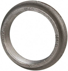 Made in USA - 4" Pipe, 5-13/16" Diam x 1/8" Thick, Tank Flange with Pilot - For Threaded Pipe, 4-23/32" Pilot Hole, 1-7/32" Overall Height, 4-15/16" Top Diam, Carbon Steel - USA Tool & Supply