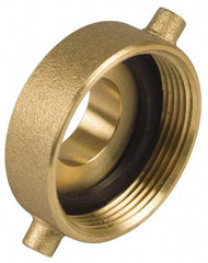 EVER-TITE Coupling Products - 2-1/2 FNST x 1-1/2 MNPS Hydrant Adapter - Brass - USA Tool & Supply