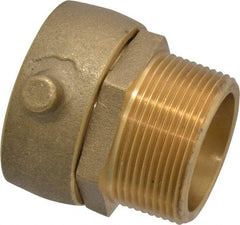 EVER-TITE Coupling Products - 1-1/2 FNST x 1-1/2 MNPT Hydrant Swivel Adapter - Brass - USA Tool & Supply