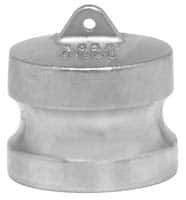 EVER-TITE Coupling Products - 4" Stainless Steel Cam & Groove Suction & Discharge Hose Dust Plug For Use with Couplers - Part DP, 100 Max psi - USA Tool & Supply