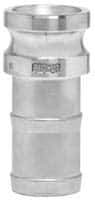 EVER-TITE Coupling Products - 2" Stainless Steel Cam & Groove Suction & Discharge Hose Male Adapter Hose Shank - Part E, 250 Max psi - USA Tool & Supply