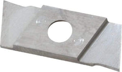 NIKCOLE MINI-SYSTEMS - GIE1 0.0394" Cutting Width, Carbide Cutoff Insert - 0° Neutral Lead Angle, TiN Coated - USA Tool & Supply