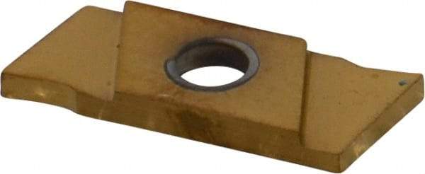 NIKCOLE MINI-SYSTEMS - GIE1.5 0.0591" Cutting Width, Carbide Cutoff Insert - 0° Neutral Lead Angle, TiN Coated - USA Tool & Supply