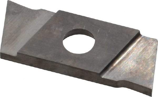 NIKCOLE MINI-SYSTEMS - GIE1.5 0.0591" Cutting Width, Carbide Cutoff Insert - 0° Neutral Lead Angle, TiN Coated - USA Tool & Supply