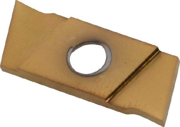 NIKCOLE MINI-SYSTEMS - GIE1.5 0.0591" Cutting Width, Carbide Cutoff Insert - 0° Neutral Lead Angle, TiN Coated - USA Tool & Supply