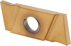 NIKCOLE MINI-SYSTEMS - GIE1.5 0.0591" Cutting Width, Carbide Cutoff Insert - 7° Right Hand Lead Angle, TiN Coated - USA Tool & Supply