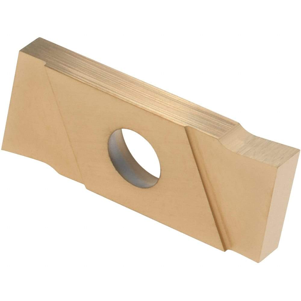 NIKCOLE MINI-SYSTEMS - GIE2 0.0787" Cutting Width, Carbide Cutoff Insert - 0° Neutral Lead Angle, TiN Coated - USA Tool & Supply