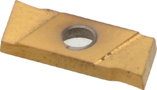 NIKCOLE MINI-SYSTEMS - GIE2 0.0787" Cutting Width, Carbide Cutoff Insert - 7° Right Hand Lead Angle, TiN Coated - USA Tool & Supply