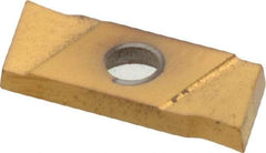 NIKCOLE MINI-SYSTEMS - GIE2 0.0787" Cutting Width, Carbide Cutoff Insert - 7° Right Hand Lead Angle, TiN Coated - USA Tool & Supply