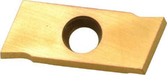 NIKCOLE MINI-SYSTEMS - GIE2 0.0787" Cutting Width, Carbide Cutoff Insert - 7° Left Hand Lead Angle, TiN Coated - USA Tool & Supply