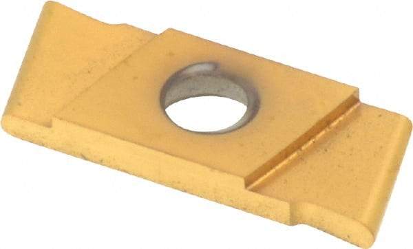 NIKCOLE MINI-SYSTEMS - GIE 1.5mm Cutting Width Carbide Grooving Insert - 6mm Max Depth of Cut, Left Hand, 0.75mm Corner Radius, TiN Finish - USA Tool & Supply