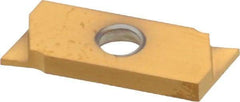 NIKCOLE MINI-SYSTEMS - GIE 0.7mm Cutting Width Carbide Grooving Insert - 2.54mm Max Depth of Cut, Right Hand, TiN Finish - USA Tool & Supply
