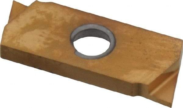 NIKCOLE MINI-SYSTEMS - GIE 0.7mm Cutting Width Carbide Grooving Insert - 2.54mm Max Depth of Cut, Left Hand, TiN Finish - USA Tool & Supply