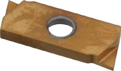 NIKCOLE MINI-SYSTEMS - GIE 0.7mm Cutting Width Carbide Grooving Insert - 2.54mm Max Depth of Cut, Left Hand, TiN Finish - USA Tool & Supply
