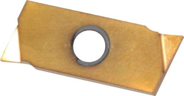 NIKCOLE MINI-SYSTEMS - GIE 0.9mm Cutting Width Carbide Grooving Insert - 2.54mm Max Depth of Cut, Right Hand, TiN Finish - USA Tool & Supply