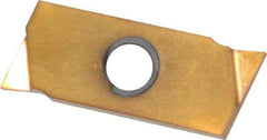 NIKCOLE MINI-SYSTEMS - GIE 0.9mm Cutting Width Carbide Grooving Insert - 2.54mm Max Depth of Cut, Right Hand, TiN Finish - USA Tool & Supply
