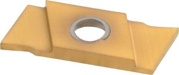 NIKCOLE MINI-SYSTEMS - GIE 1.1mm Cutting Width Carbide Grooving Insert - 6mm Max Depth of Cut, Right Hand, TiN Finish - USA Tool & Supply