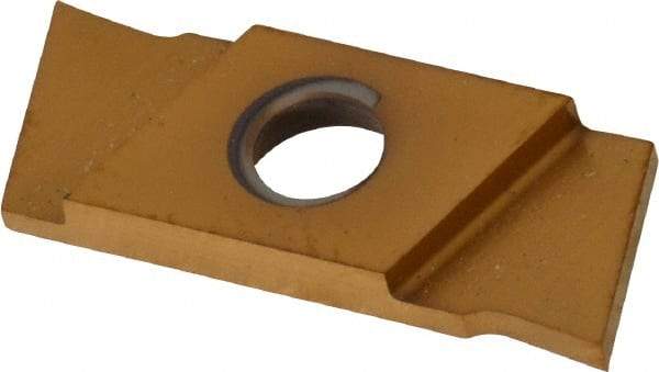 NIKCOLE MINI-SYSTEMS - GIE 1.1mm Cutting Width Carbide Grooving Insert - 6mm Max Depth of Cut, Left Hand, TiN Finish - USA Tool & Supply