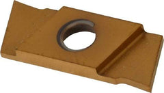NIKCOLE MINI-SYSTEMS - GIE 1.1mm Cutting Width Carbide Grooving Insert - 6mm Max Depth of Cut, Left Hand, TiN Finish - USA Tool & Supply