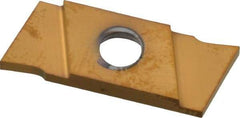 NIKCOLE MINI-SYSTEMS - GIE 1.3mm Cutting Width Carbide Grooving Insert - 6mm Max Depth of Cut, Right Hand, TiN Finish - USA Tool & Supply