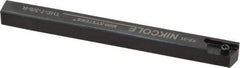 NIKCOLE MINI-SYSTEMS - External Thread, 4-1/2" OAL, Right Hand Indexable Grooving Cutoff Toolholder - 3/8" Shank Height x 3/8" Shank Width, GIE Insert Style, THE Toolholder Style, Series Mini-Systems - USA Tool & Supply