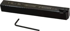 NIKCOLE MINI-SYSTEMS - External Thread, 5" OAL, Right Hand Indexable Grooving Cutoff Toolholder - 5/8" Shank Height x 5/8" Shank Width, GIE Insert Style, THE Toolholder Style, Series Mini-Systems - USA Tool & Supply