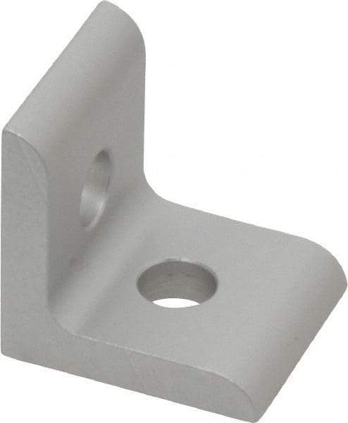 80/20 Inc. - 7/8" Wide, 1" High, Open Shelving 2 Hole Inside Corner Bracket - Aluminum, 1" Deep, Use with Series 10 & Bolt Kit 3393 - USA Tool & Supply