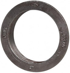 Made in USA - 4" Pipe, 5-3/4" Diam x 5/16" Thick, Tank Flange without Pilot - For Threaded Pipe, 1-7/32" Overall Height, 5-1/8" Bottom Diam, 4-13/16" Top Diam, Carbon Steel - USA Tool & Supply