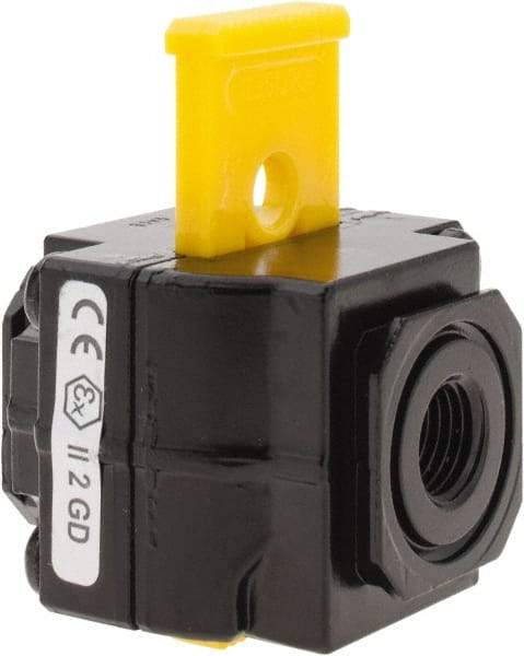 Norgren - 1/4" NPT Lockout Valve - 4 CV Rate, 120 CFM, 250 Max psi, Slide Actuator - USA Tool & Supply