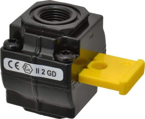 Norgren - 3/8" NPT Lockout Valve - 8 CV Rate, 240 CFM, 250 Max psi, Slide Actuator - USA Tool & Supply