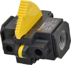 Norgren - 1/2" NPT Lockout Valve - 8.1 CV Rate, 243 CFM, 250 Max psi, Slide Actuator - USA Tool & Supply