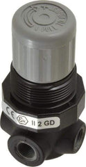 Norgren - 1/8" NPT Relief Valve - 0.7 CV Rate, 21 CFM, 100 Max psi, Knob Adjustment Actuator - USA Tool & Supply