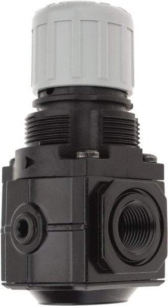 Norgren - 3/8" NPT Relief Valve - 1.6 CV Rate, 48 CFM, 150 Max psi, Knob Adjustment Actuator - USA Tool & Supply