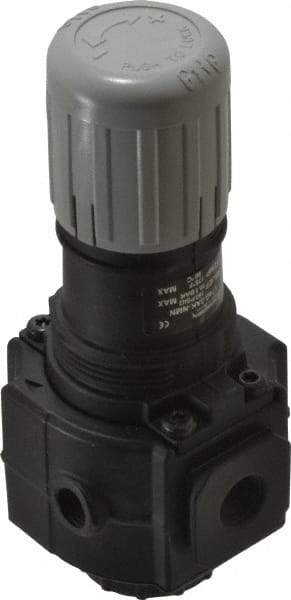 Norgren - 3/8" NPT Relief Valve - 3.09 CV Rate, 93 CFM, 250 Max psi, Knob Adjustment Actuator - USA Tool & Supply