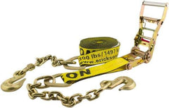 Erickson Manufacturing - 30' Long x 2" Wide, 10,000 Lb Basket Capacity, Polyester & Steel Web Sling - Yellow - USA Tool & Supply